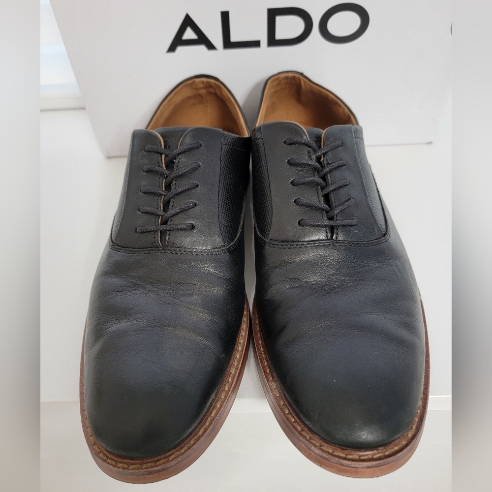 Aldo Chepo Black Leather Lace-up Men's Oxford, Men's  Size 9